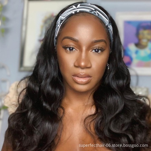 Head band wig human hair wig  for black women cheap headband wigs